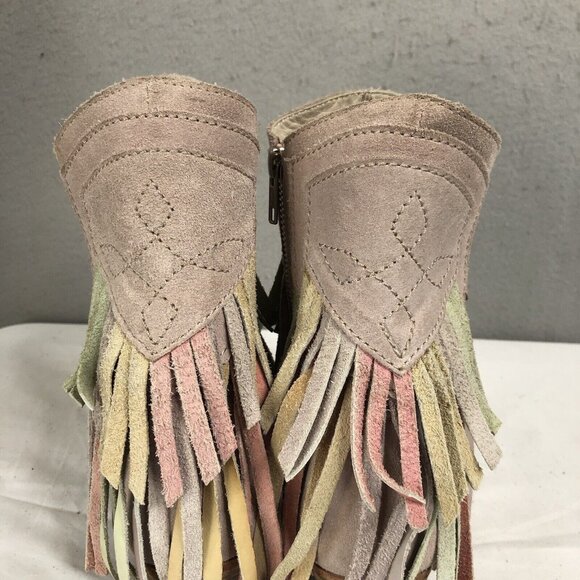 Free People Boots Womens 8 US 38 EU Lawless Fringe Pastel Western Boho Rodeo - Picture 16 of 16